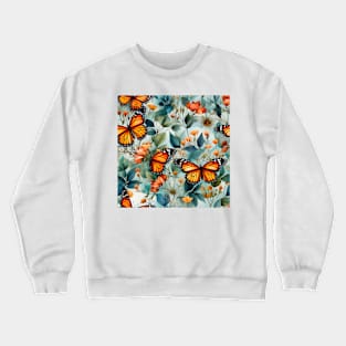 Monarch Butterflies Watercolor 22 Crewneck Sweatshirt